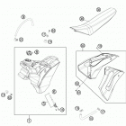 TE 250 CHASSIS Бак,сидение