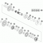 TE 300 ENGINE Трансмиссия 2-контрпривод