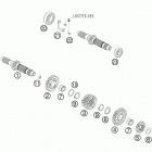 FE 390 Engine Трансмиссия-ведомый вал