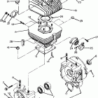 W928727 BIG BOSS 6X6 Crankcase and cylinder assembly 250 6x6  /  w928727