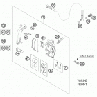 650 FE Chassis Передний тормозной суппорт