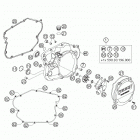 450_550_650_FE_FC_FS Chassis & Engine Clutch cover 450-650