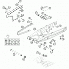 450_501_550_650 Chassis & Engine Swingarm, chain guard 450-650