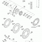 450_501_550_650 Chassis & Engine Rear wheel 18''+19'' fc, fe 450-650 ref# 11 - 79