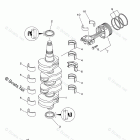 F115XA Crankshaft Piston