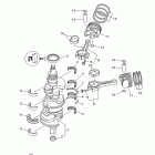 F225TLR Коленчатый вал и Поршень