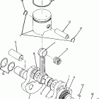 W918627 BIG BOSS 4X6 Crankshaft and piston assembly big boss 4x6