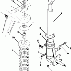 W917539 TRAIL BOSS 350L 2X4 Strut assembly 350 2x4