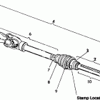 W918127 TRAIL BOSS 4X4 Cv joint 250 4x4-update usa stamped on bell housing