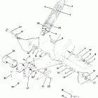 W917221 TRAIL BLAZER Swing arm weldment / rear shock assembly trail blazer