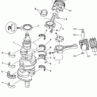 F250TUR-20/LF250TXR-2/LF250TUR-2/F250TXR-20 Коленчатый вал и Поршень