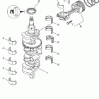 F150TLRD/LF150TXRD/F150TXRD Коленчатый вал и Поршень