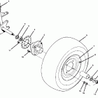 W907539 TRAIL BOSS 350L 2X4 Front wheel assembly  350 2x4