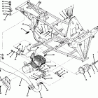 X888528 TRAIL BOSS 250 Engine and muffler mounting