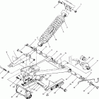 W888127 TRAIL BOSS 4X4 Swing arm weldment & rear shock  assembly