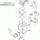 F250TXRD/F250TURD/LF250TURD/LF250TXRD Корпус дроселя в сборе