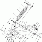 W877828 CYCLONE Swing arm weldment and rear shock assembly
