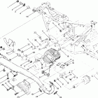 W878127 TRAIL BOSS 4X4 Engine and muffler mounting