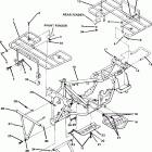 W867027 SCRAMBLER Frame assembly with racks-trail boss
