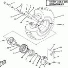 W867027 SCRAMBLER Front wheel and brake assembly.