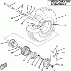 W867527 TRAIL BOSS Front wheel and  brake assembly.
