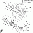 W857027 SCRAMBLER Front wheel and brake assembly.