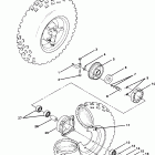 W857027 SCRAMBLER Front wheel assembly-trail boss