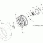 SPORTSMAN FOREST 550 - A12ZN5EFF Wheels, front and hub