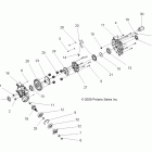 SPORTSMAN X2 550 INTL - A12TN55FA Drive train, rear differential internals