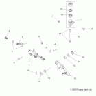 SPORTSMAN TOURING 500 HO INTL - A11DH50FX Brakes, foot pedal and master cylinder