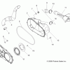 SPORTSMAN TOURING 500 HO INTL - A11DH50FX Крышка картера
