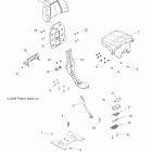 SPORTSMAN TOURING 500 HO INTL - A11DH50FX Body, passenger seat bottom and seat back