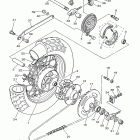 V STAR 250 XV250D/XV250DC Заднее колесо