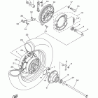 V STAR 650 CUSTOM XVS65DCB/XVS65DB Заднее колесо