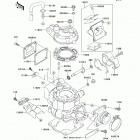 KX85 (KX85-CEF) Cylinder head  /  cylinder