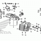 VT1300CSA Крышка головки заднего цилиндра