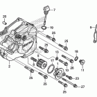 CRF450X Крышка картера левая