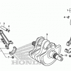 VT750CA Коленчатый вал и поршни
