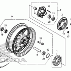 GROM125(MSX125E) Заднее колесо