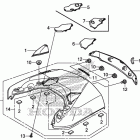 GL1800B Rear center top cover