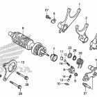 CB1100 Gearshift drum@gearshift fork
