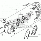 VT750CA Front brake caliper (1)