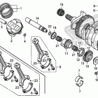 CBR1000S Коленчатый вал и поршни