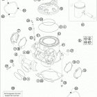 TE 300 ENGINE Цилиндр,головка цилиндров