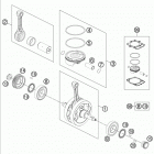 FE 501 ENGINE Коленвал и поршень