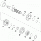 TE 300 ENGINE Трансмиссия-ведомый вал