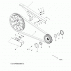 V14MB36 JUDGE ALL OPTIONS Drive train, drive sprocket, belt and guards - v14mb36 a...