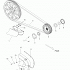 V14SW36 VISION ALL OPTIONS Drive train, drive sprocket, belt, cover and guard - v14...