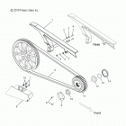 V14GA36NA/NAA/NAC/EA VEGAS 8-BALL Drive train, drive sprocket, belt, and guards - v14ga36n...