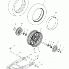 V13BW36/EW36 CROSS ROADS CLASSIC/HARD-BALL ALL OPTIONS Wheels, rear, laced - v13bw36  /  ew36 all options